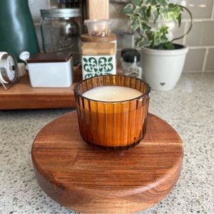 Hearth and Hand Ribbed Glass Harvest Spice Fall Jar Candle-4,5 oz.